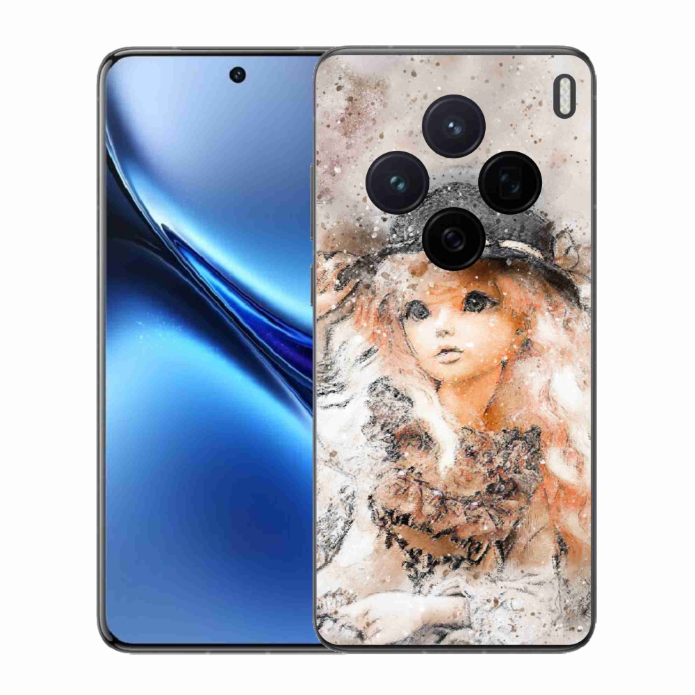 Zselés borítás mmCase a Vivo X200 5G készülékhez - lány kalappal