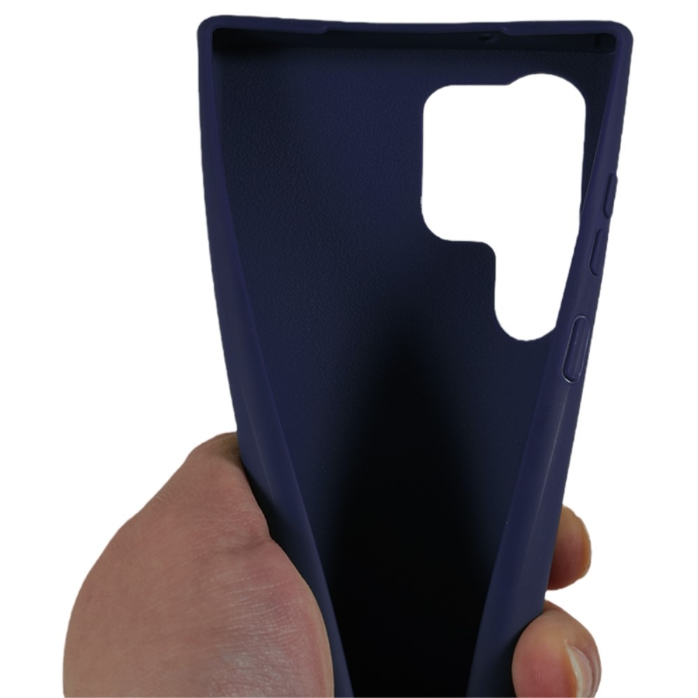 Zsinórral ellátott zselés tok Samsung Galaxy S25 Ultra készülékhez - sötétkék