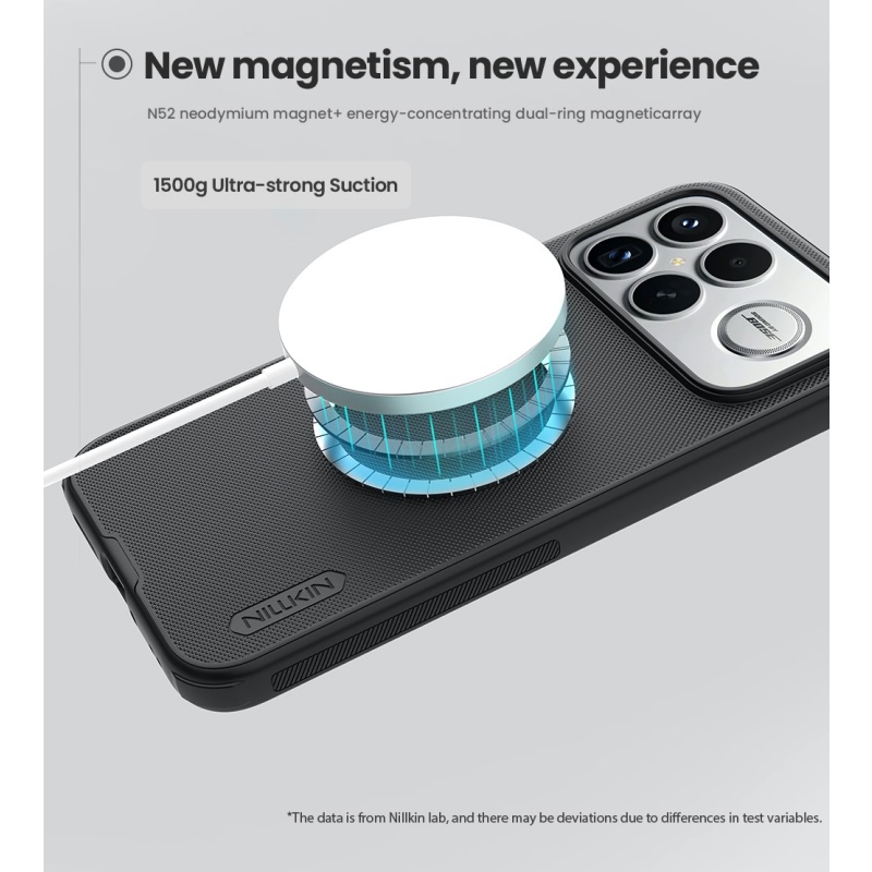 Nillkin Super Frosted PRO mágneses hátlap a Poco F8 Ultra Feketéhez Fekete