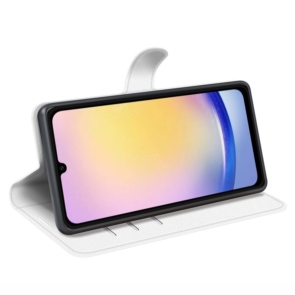 Litchi könyv tok Samsung Galaxy A26 5G - fehér