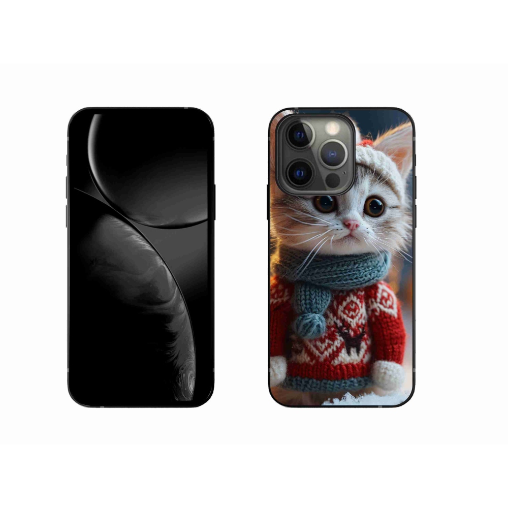 Gél borítás mmCase iPhone 13 Pro készülékhez - cica pulóverben