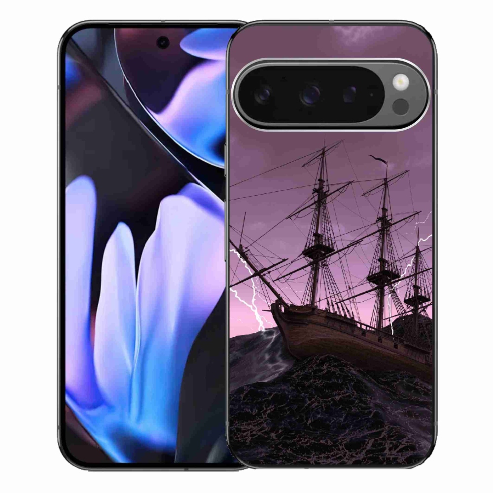 Zselés borítás mmCase a Google Pixel 9 Pro XL-hez - hajó a viharban
