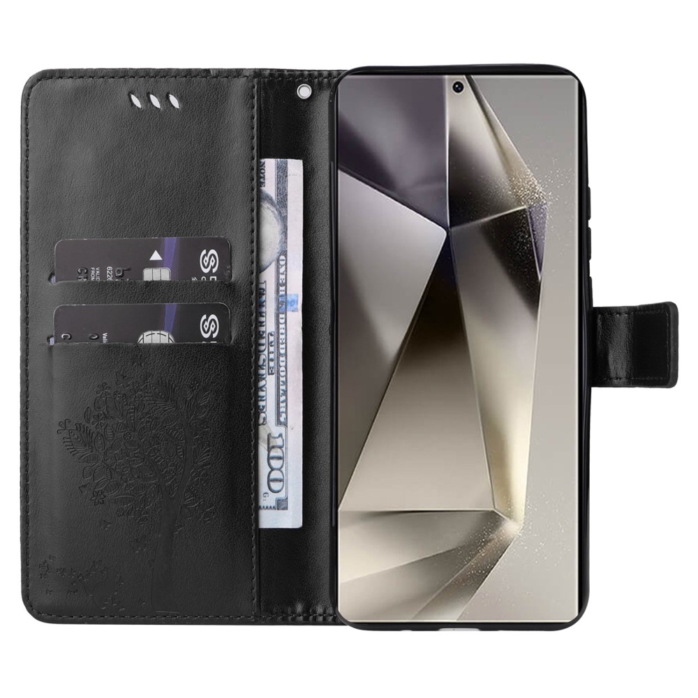Fák könyve tok Samsung Galaxy S25 Ultra - fekete
