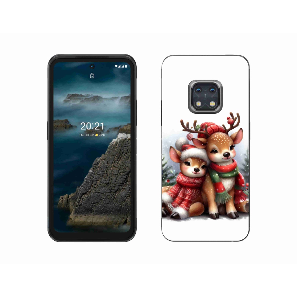 Zselés borítás mmCase a Nokia XR20 készülékhez - karácsonyi rénszarvas