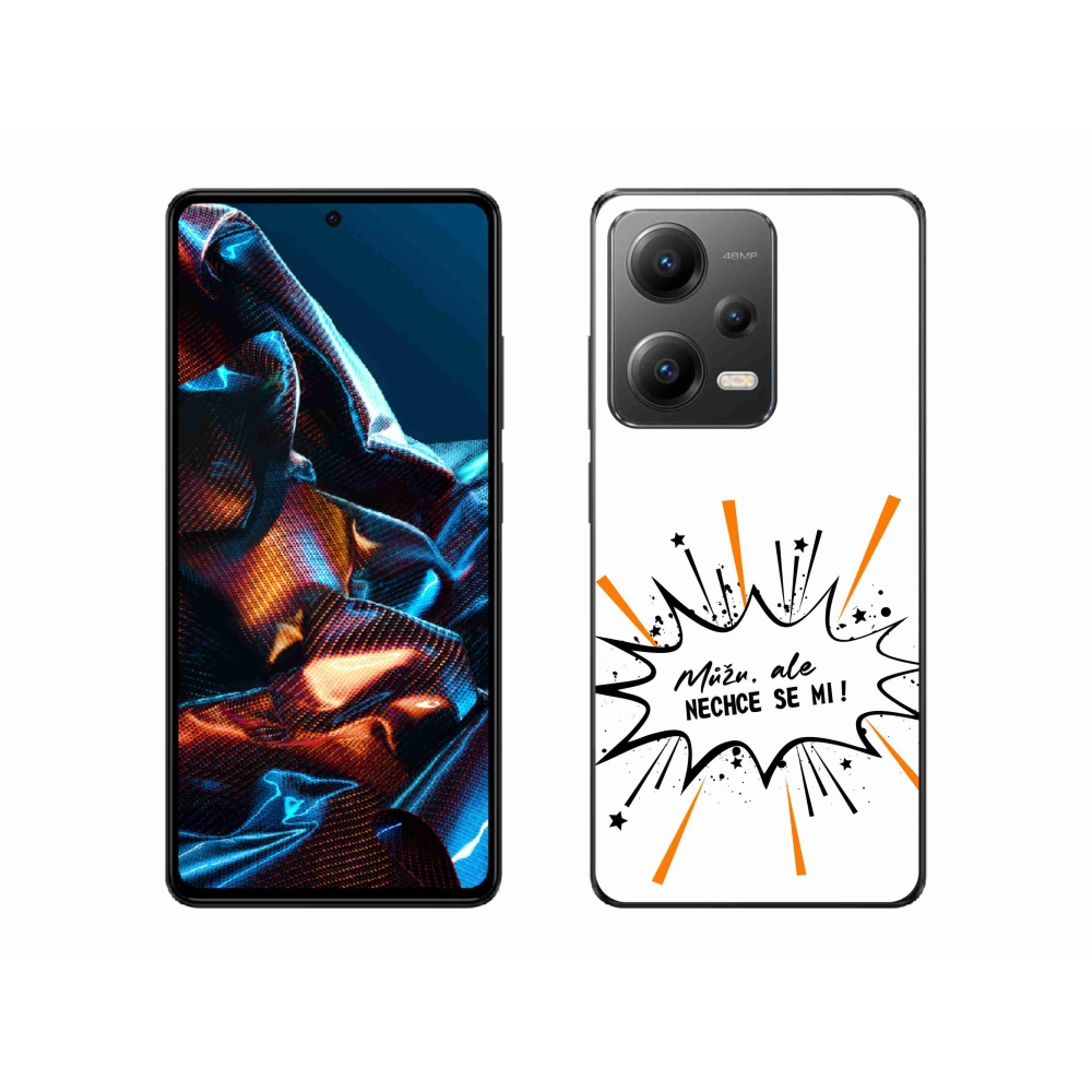 Gél borító mmCase a Xiaomi Redmi Note 12 Pro 5G-hez - vicces szöveg 11 fehér háttérrel