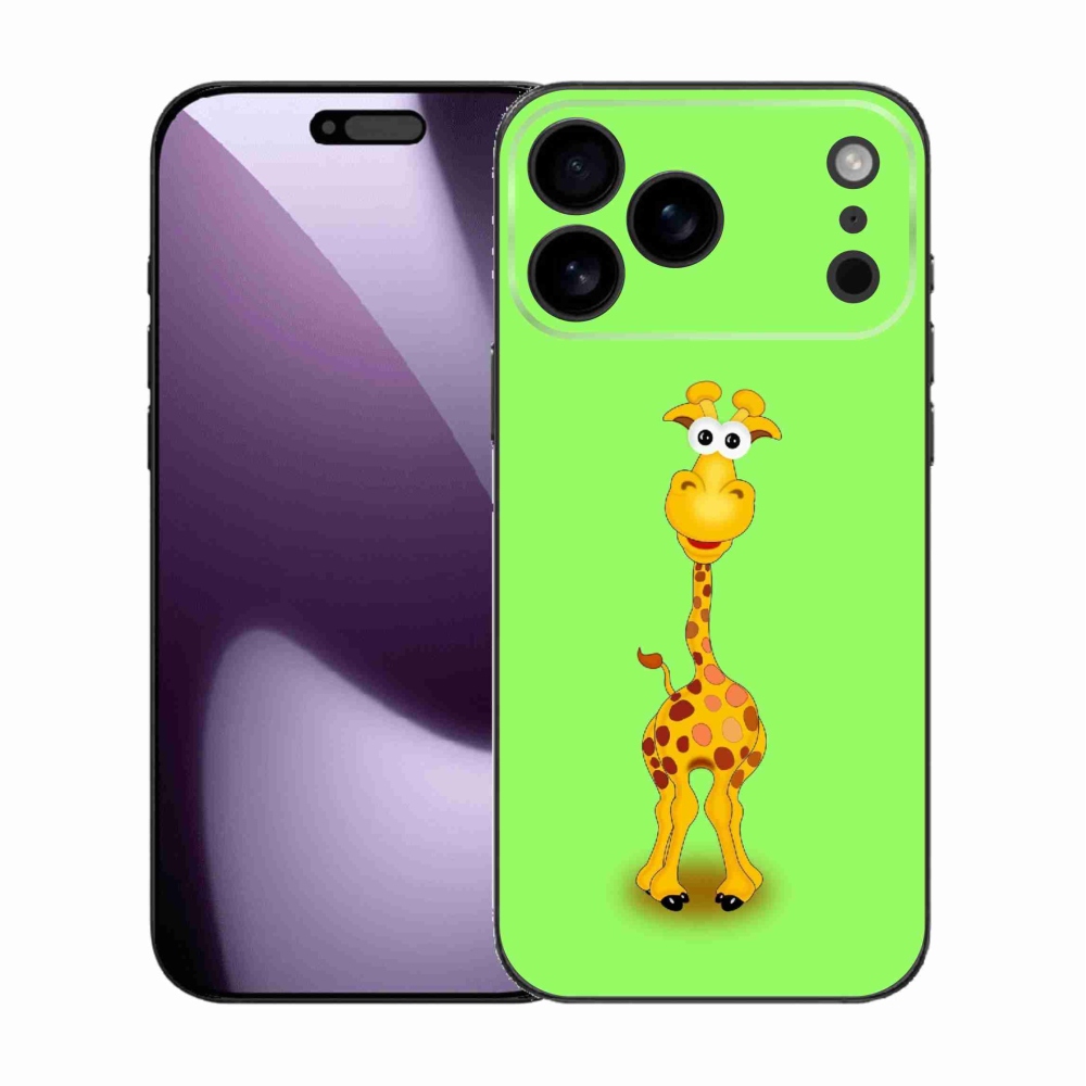 Zselés borítás mmCase iPhone 17 Pro Max készülékhez - rajzfilm zsiráf