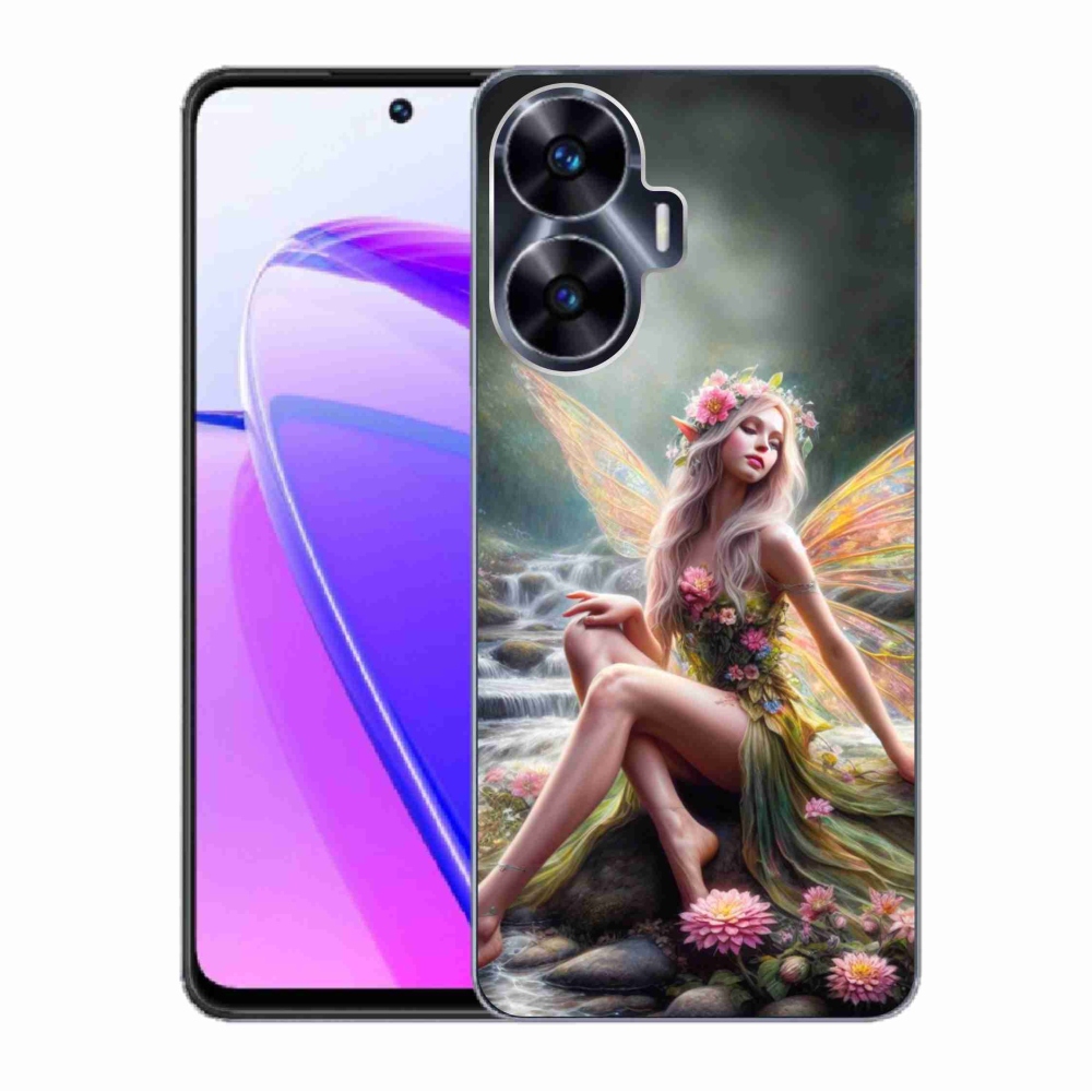 Zselés borítás mmCase a Realme C55 készülékhez - pillangó nő 1