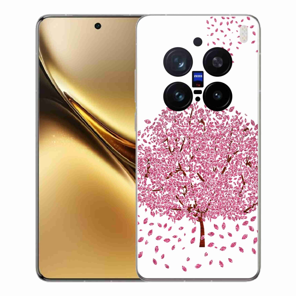 Zselés borítás mmCase a Vivo X200 Pro 5G készülékhez - rajzfilmfa levelekkel