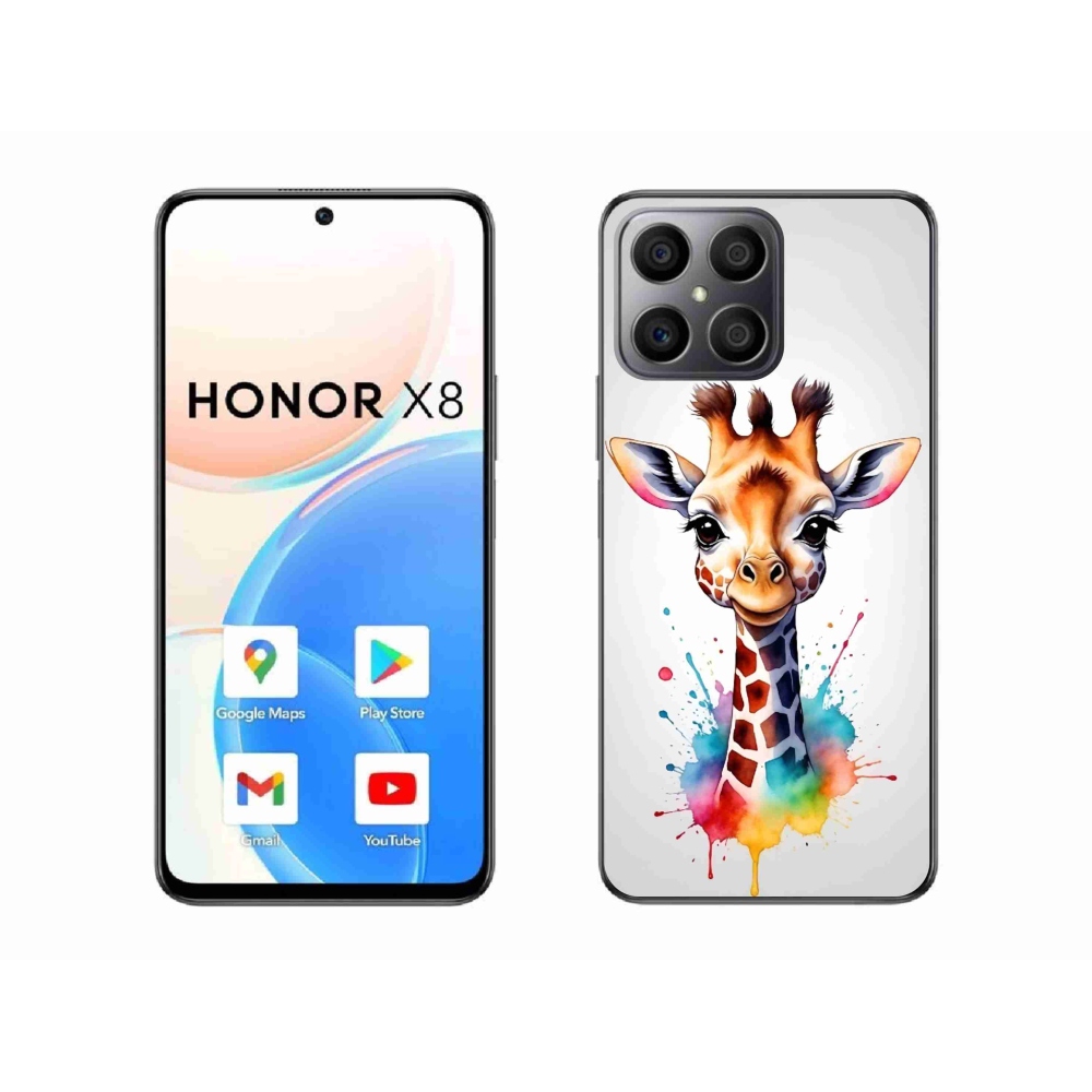 Zselés borítás mmCase a Honor X8-hoz - zsiráf 1