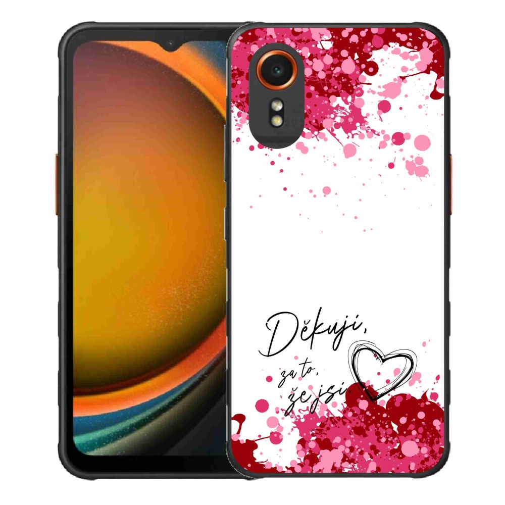 Gél borító mmCase Samsung Galaxy Xcover 7 készülékhez - text in love 2 fehér háttér