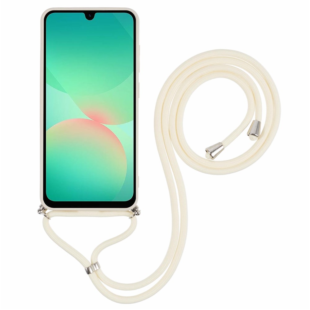 Bélelt zselés tok húzózsinórral Samsung Galaxy A17 4G/5G - fehér