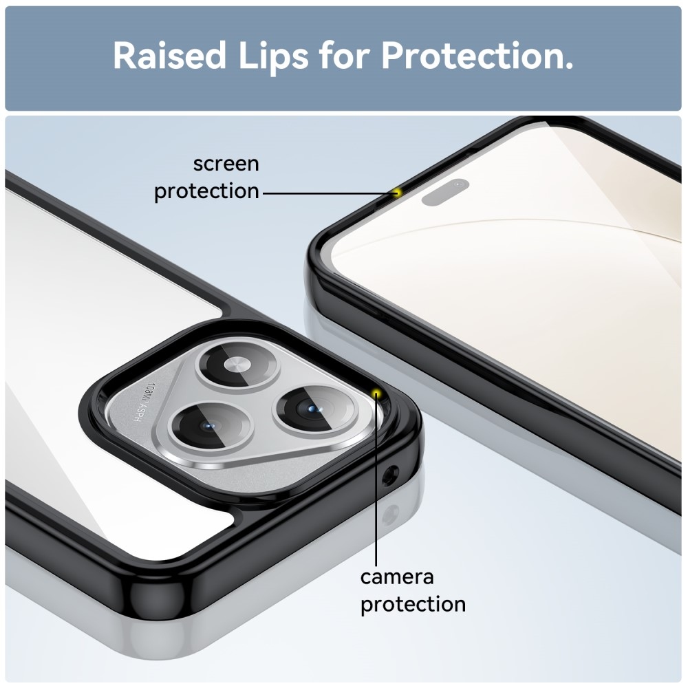 Gél tok fix hátlappal a Honor 400 Lite-hoz - fekete