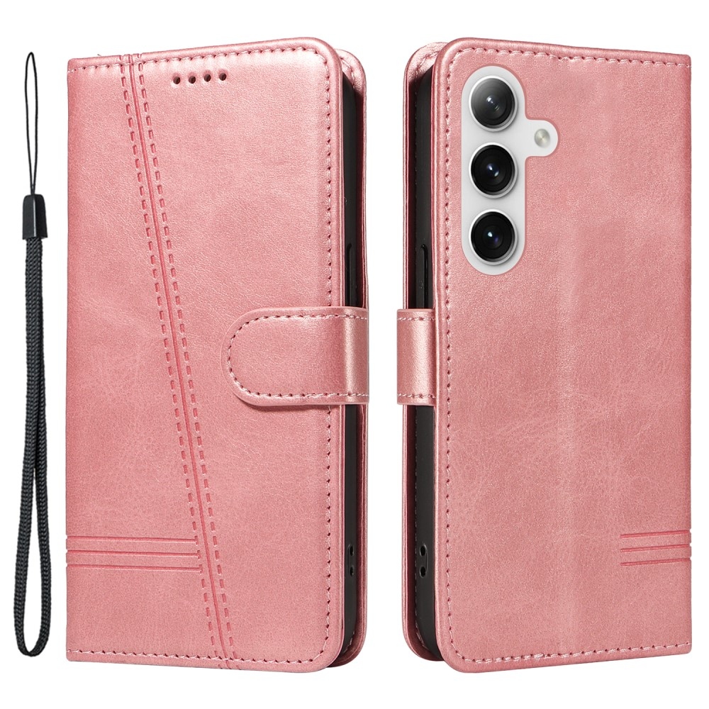 Póló alakú könyvtáska Samsung Galaxy S24+/S25+ készülékhez - rózsaarany