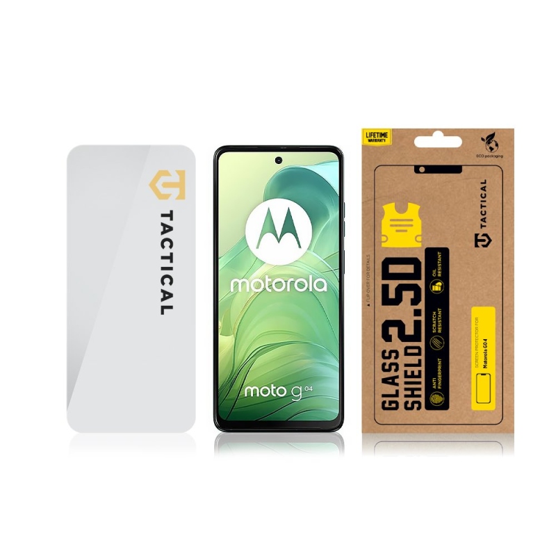 Taktikai üvegpajzs 2.5D üveg a Motorola G04-hez Tiszta