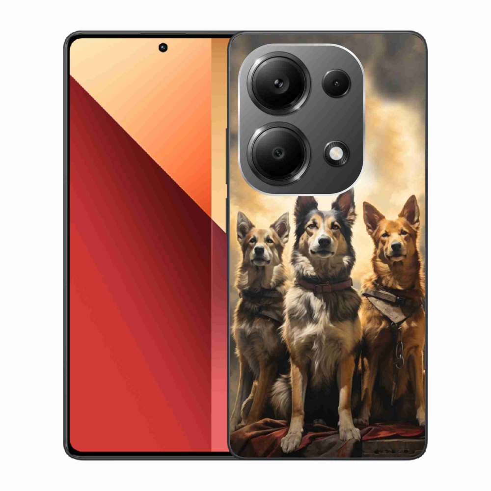 Gél borítás mmCase a Xiaomi Redmi Note 13 Pro 4G/Poco M6 Pro számára - három kutya
