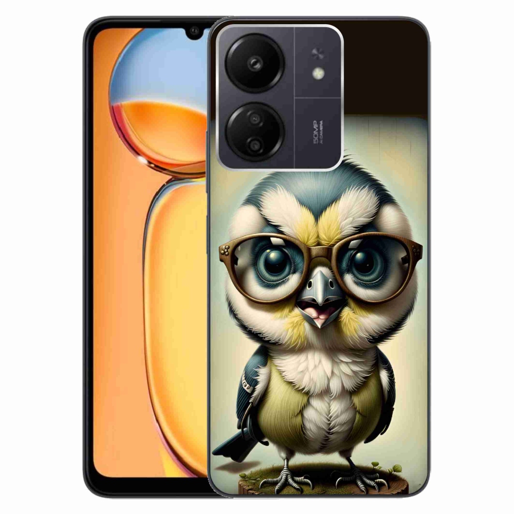 Gél borítás mmCase a Xiaomi Poco C65/Redmi 13C - cub szemüveggel