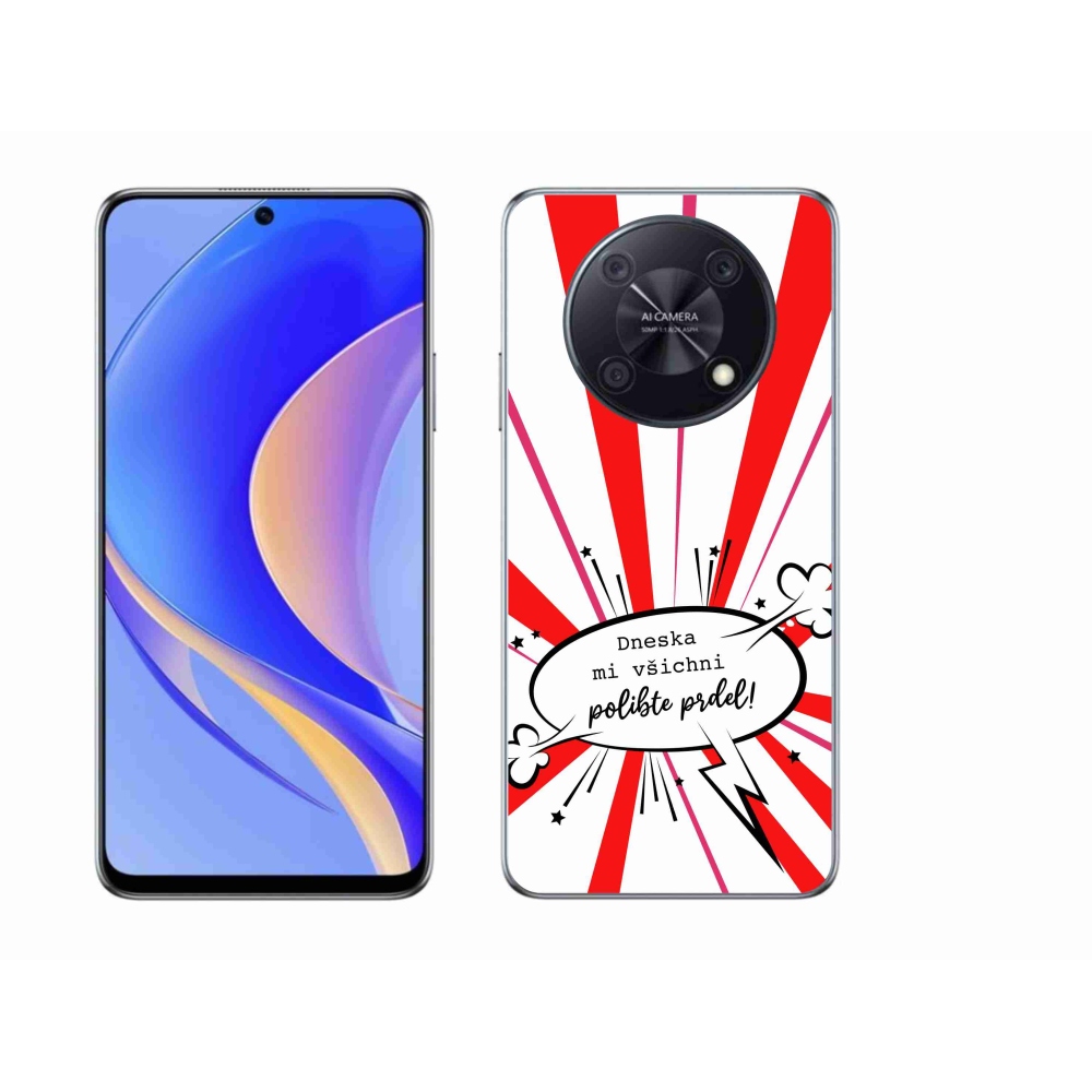 Gél borító mmCase a Huawei Nova Y90 készülékhez - vicces szöveg 15 fehér háttérrel