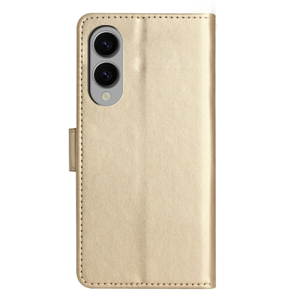 Virágok könyv tok Samsung Galaxy S25 Edge készülékhez - arany színű