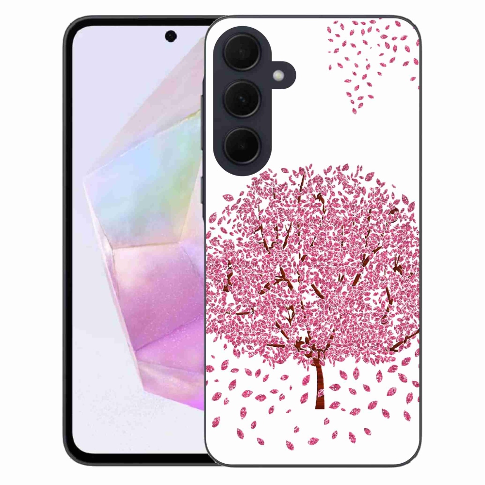 Zselés borítás mmCase Samsung Galaxy A35 5G - rajzfilmfa levelekkel