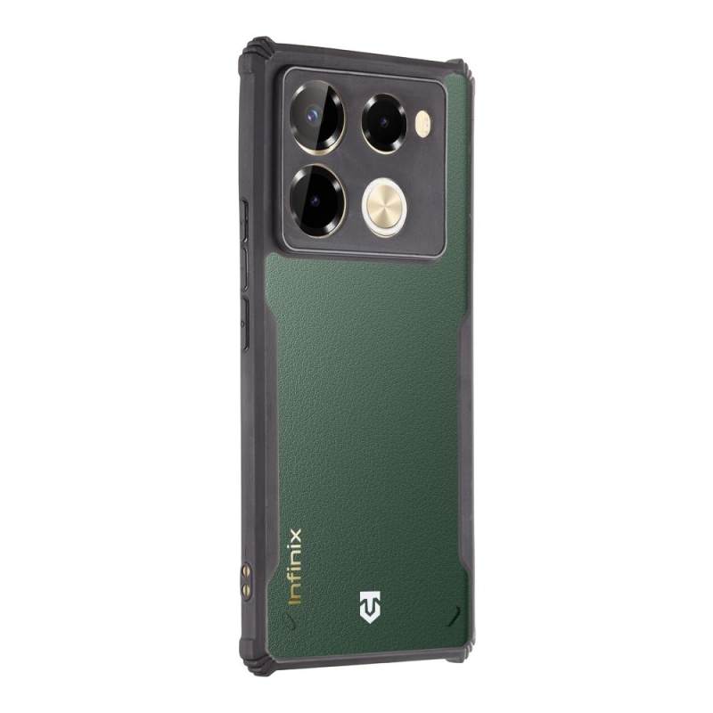 Taktikai Quantum lopakodó borító az Infinix Note 40 Pro 4G-hez Clear/Black (átlátszó/fekete)