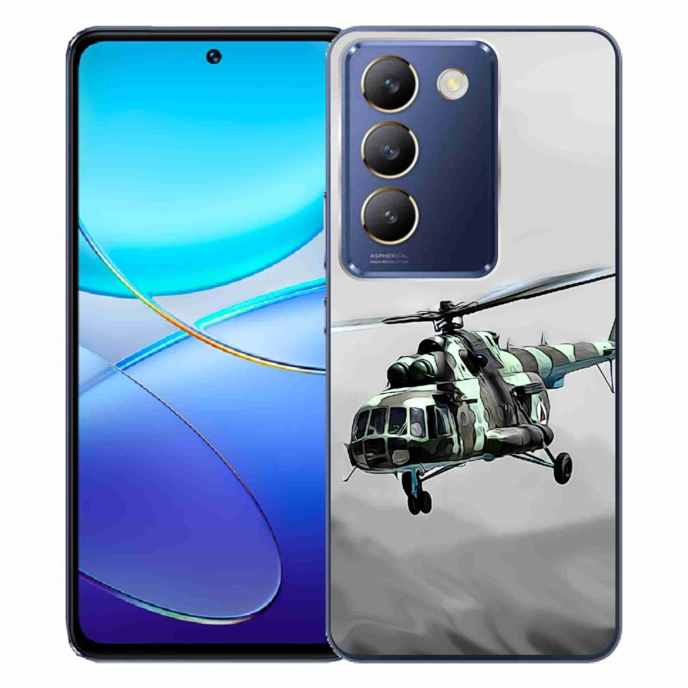 Gél borítás mmCase a Vivo V40 SE 4G/5G-hez - katonai helikopterhez