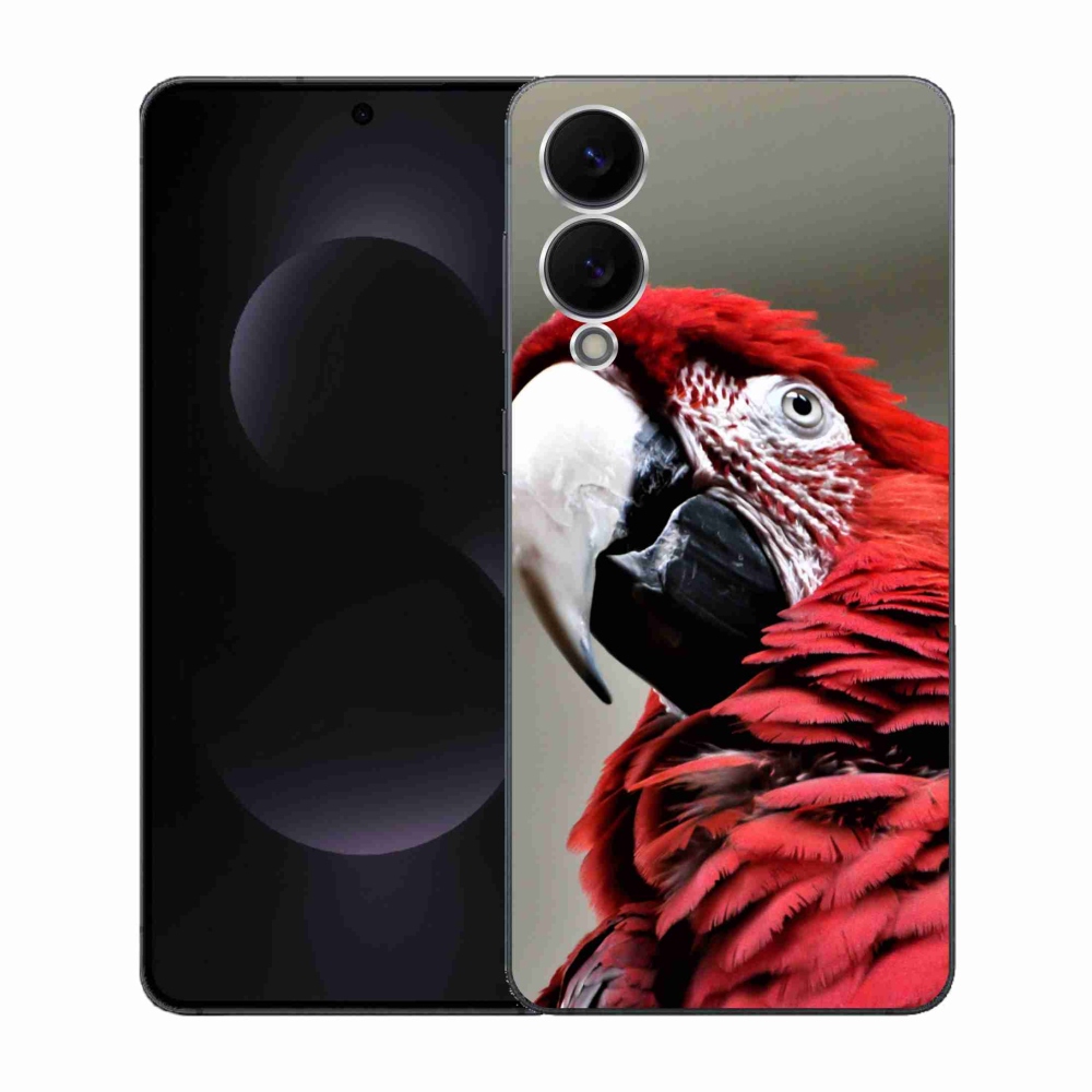 Zselés borítás mmCase Samsung Galaxy S25 Edge készülékhez - papagáj ara piros