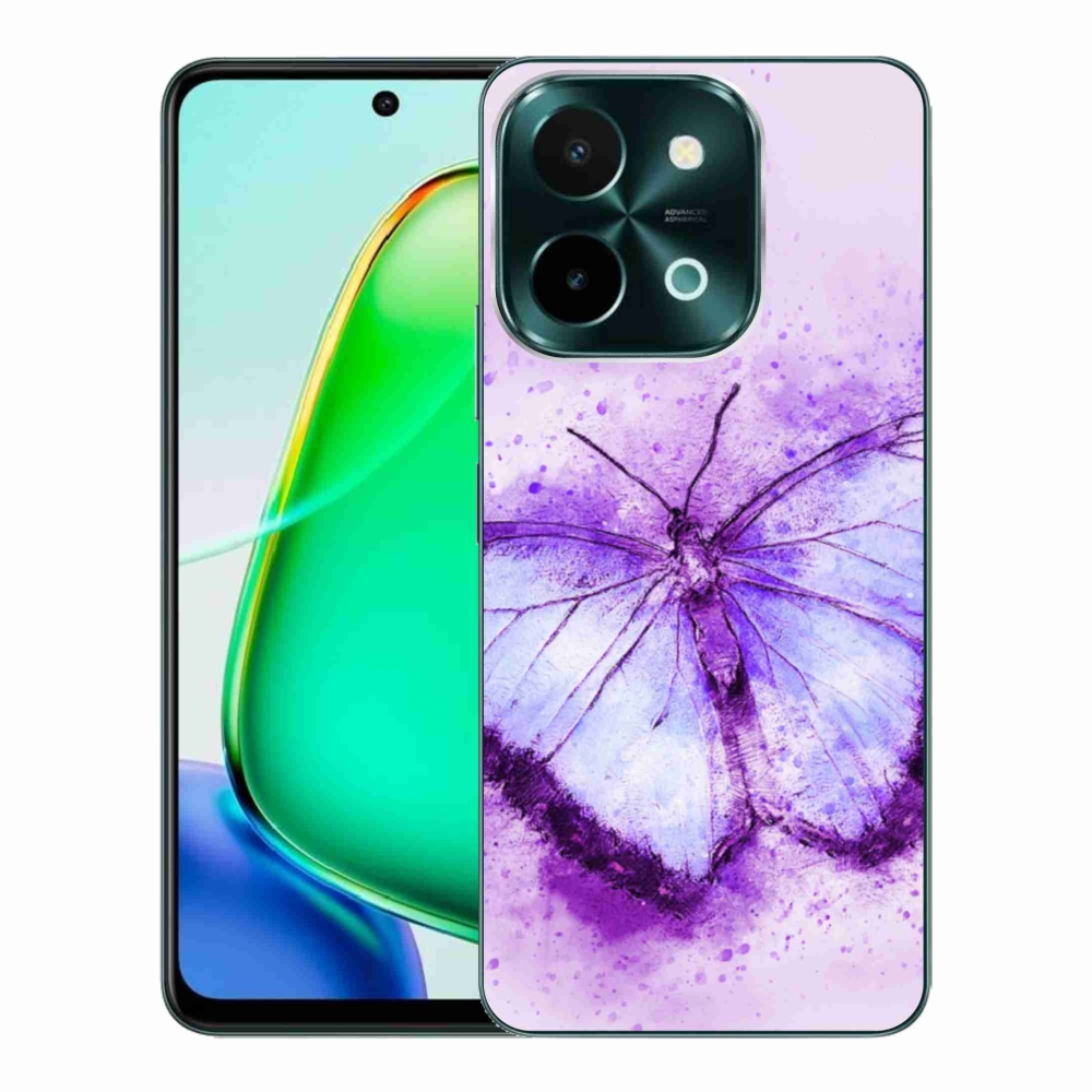 Gél védőhuzat mmCase a Vivo Y28-hoz - lila pillangó