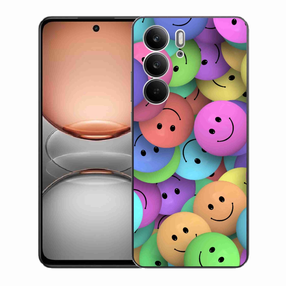 Zselés borító mmCase a Realme C75 készülékhez - színes smiley-k