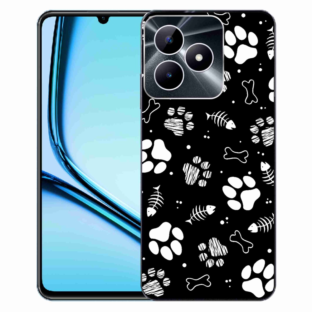 Gél borítás mmCase a Realme Note 50 készülékhez - kutyamancsok