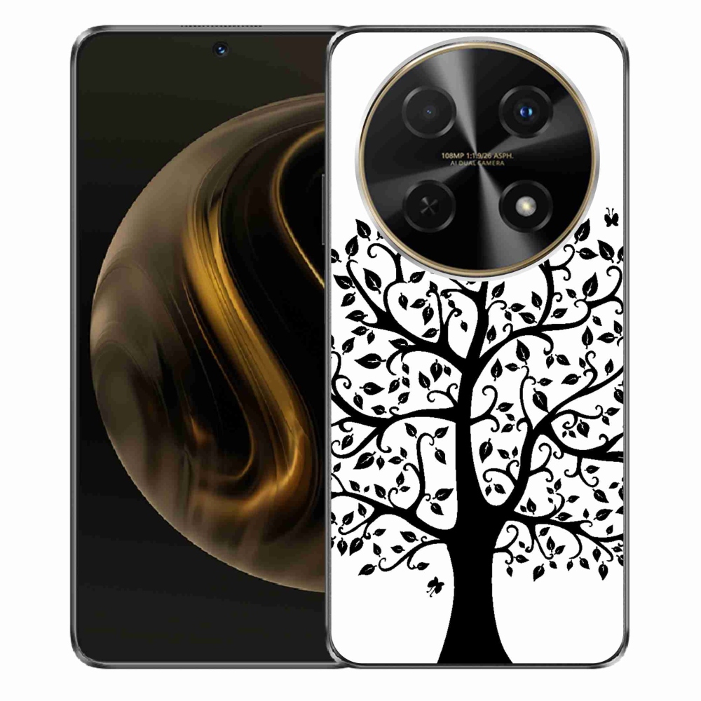 Gél borítás mmCase a Huawei Nova 12i - fekete-fehér fa