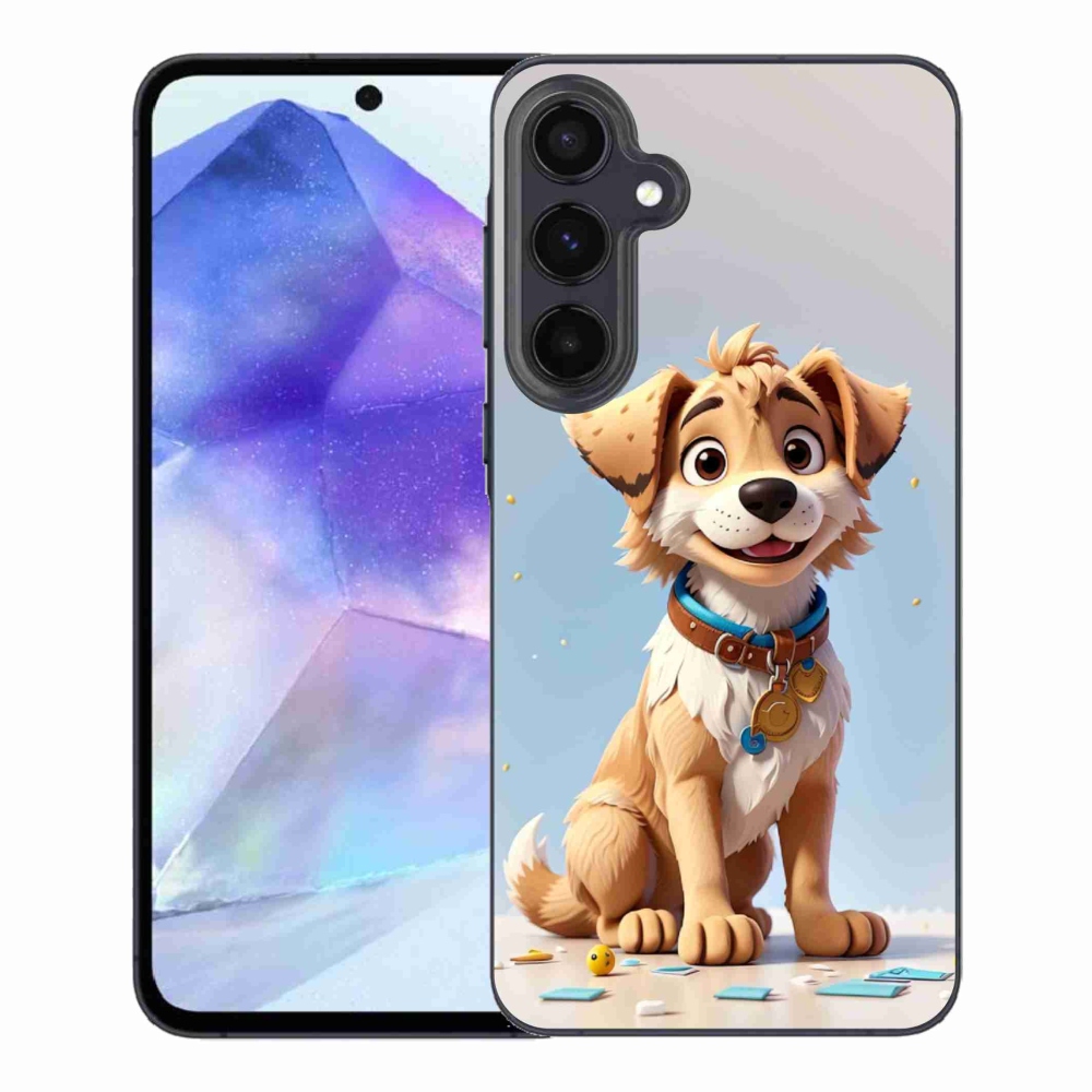 Zselés borítás mmCase Samsung Galaxy A55 5G - rajzfilm kiskutya számára