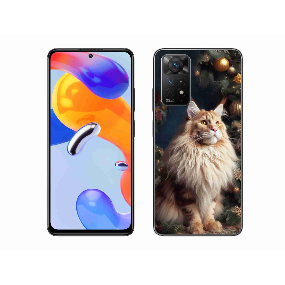 Gél borítás mmCase a Xiaomi Redmi Note 11 Pro 4G/5G számára - macska a fánál