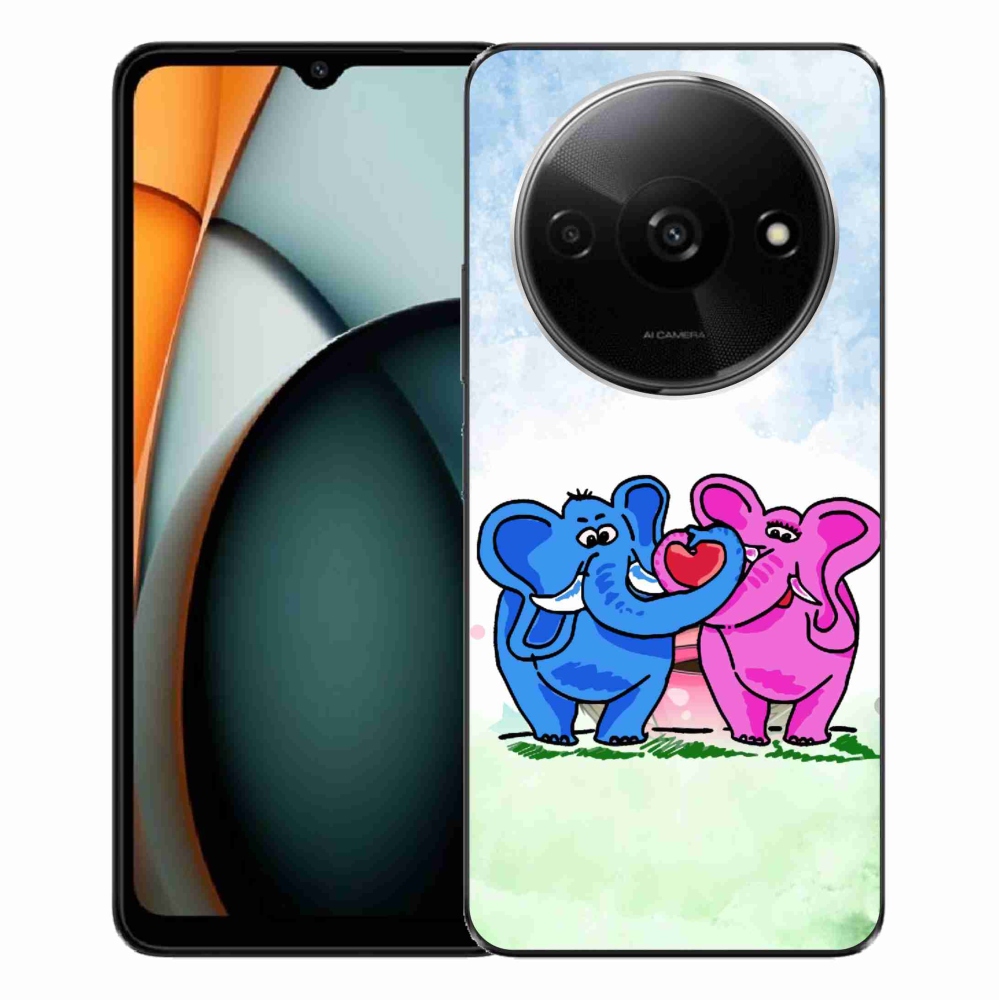 Gél borítás mmCase a Xiaomi Redmi A3-hoz - szerelmes elefántok