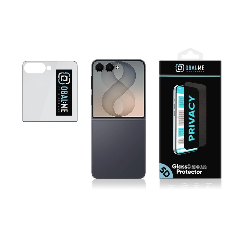 OBAL:ME Privacy 5D edzett üveg a Samsung Galaxy Z Flip 8-hoz, fekete