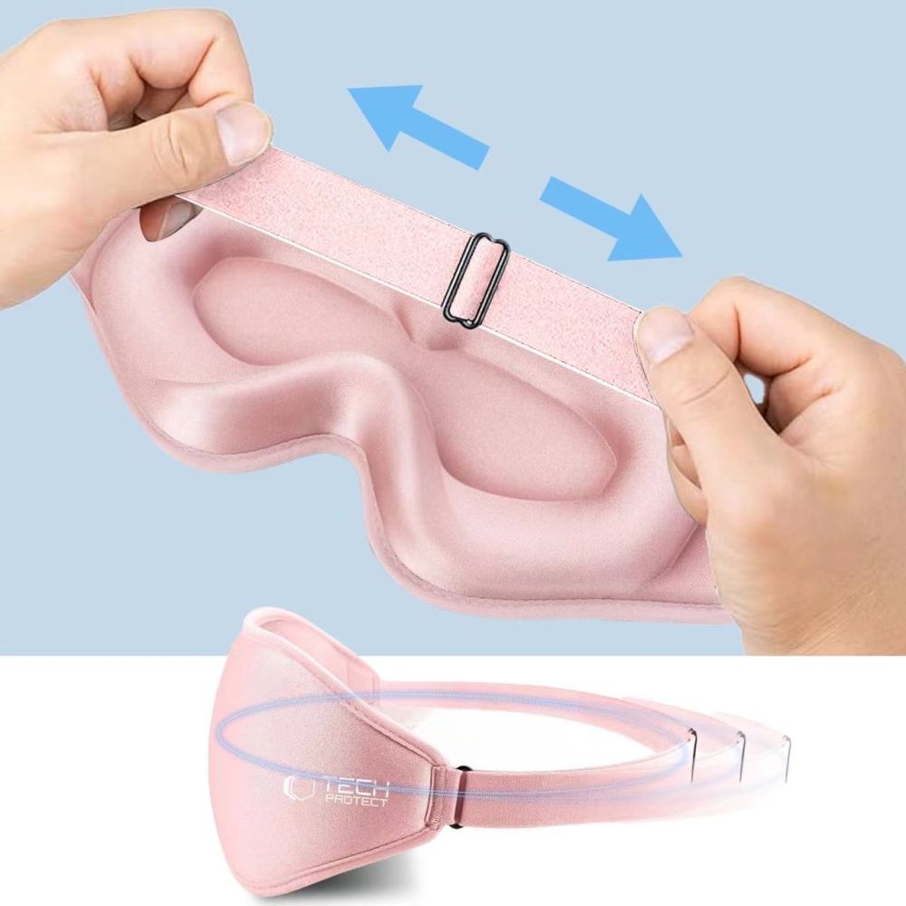 Tech-Protect EyeShade 3D alvómaszk - rózsaszín