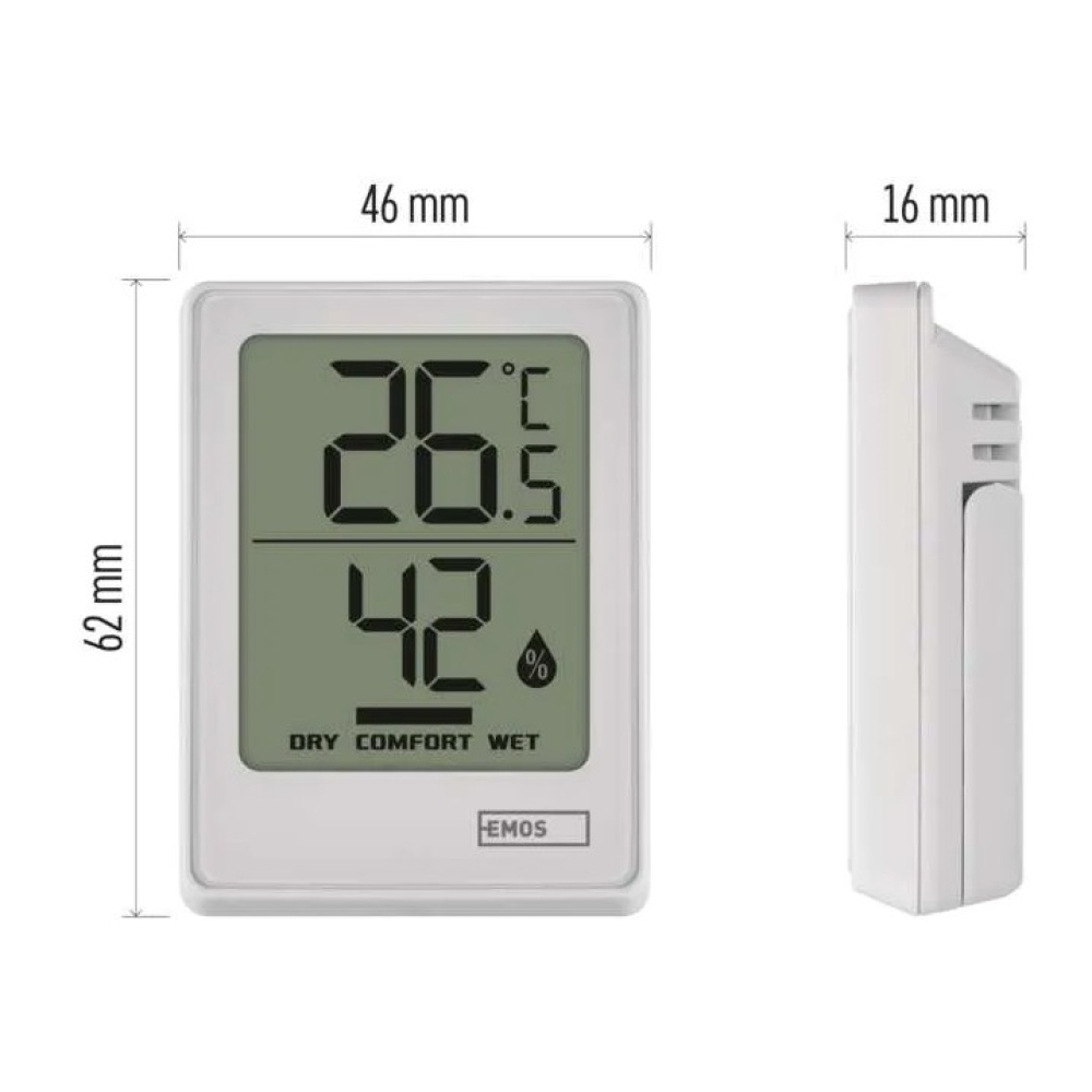 Digitális hőmérő páratartalom-mérővel, vezeték nélküli érzékelővel E0345