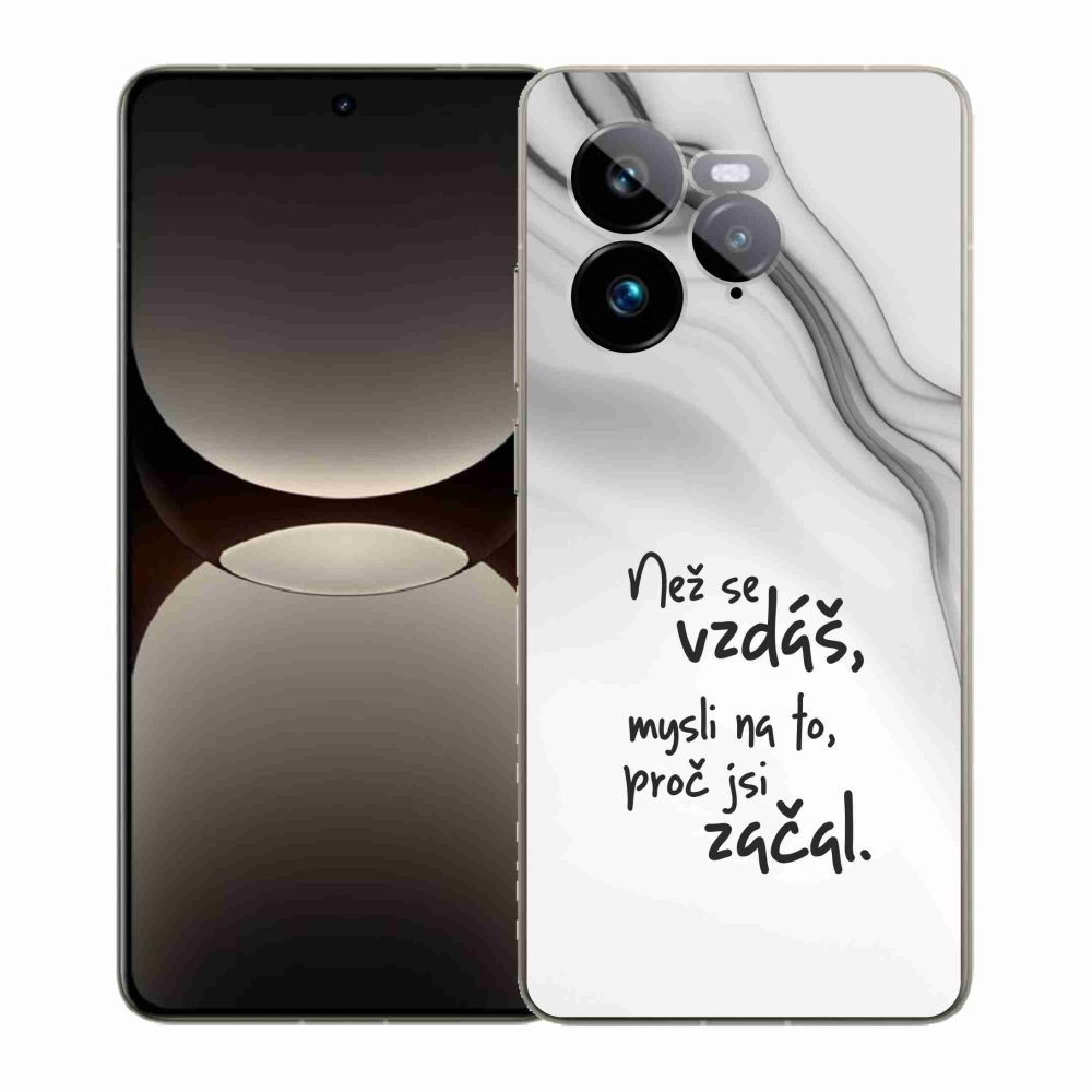 Gél borítás mmCase a Realme GT 7 Pro 5G-n - Idézet 2 fehér háttér