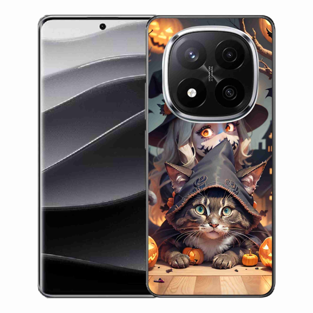 Gél borítás mmCase a Xiaomi Redmi Note 14 Pro+ 5G számára - boszorkány macskával