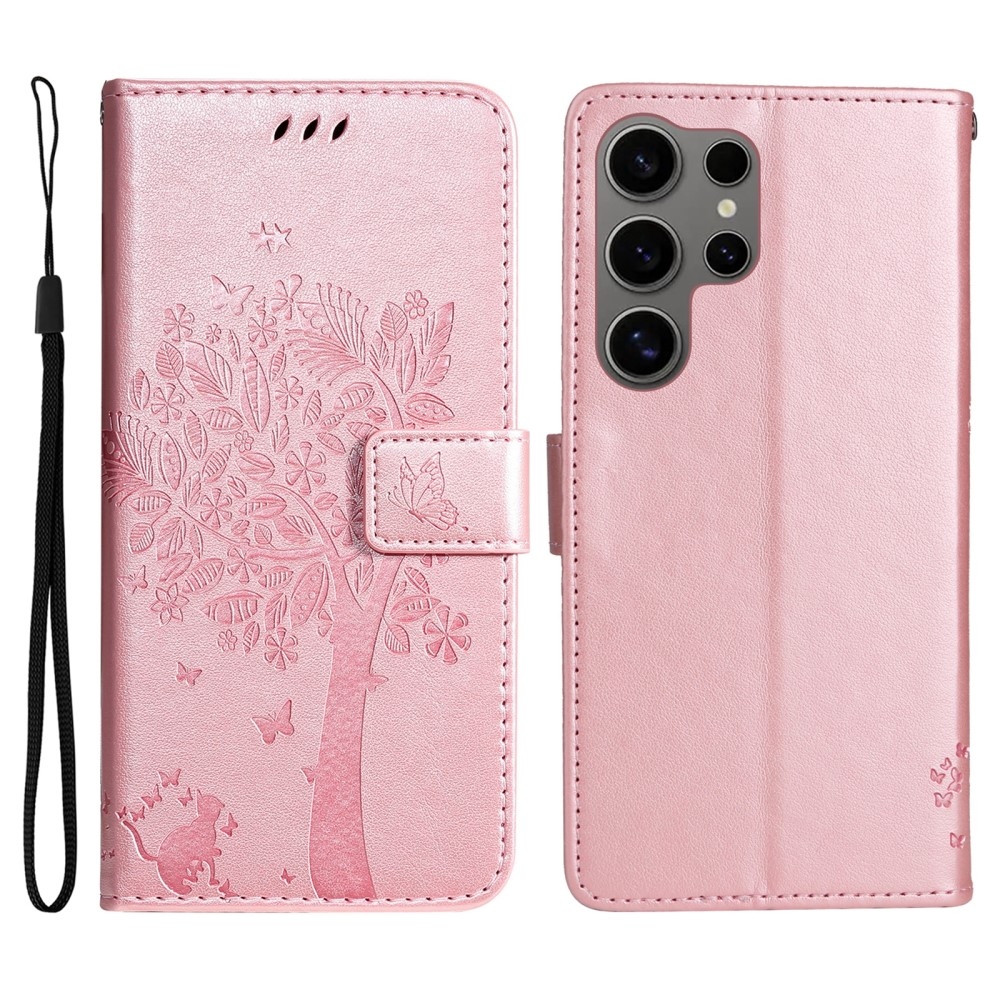 Fák könyve tok Samsung Galaxy S25 Ultra - rózsaarany