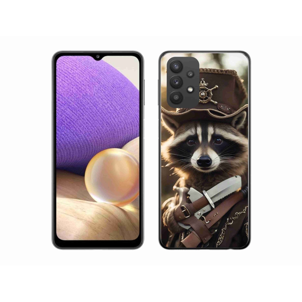 Zselés borítás mmCase Samsung Galaxy A32 5G - mosómedve egyenruhában