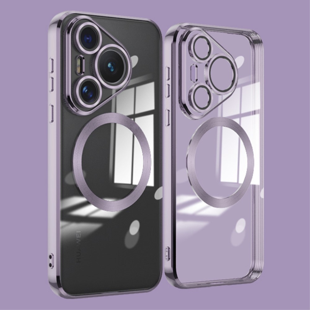 Zselés tok kameravédelemmel és MagSafe támogatással a Huawei Pura 70 készülékhez - világos lila színű