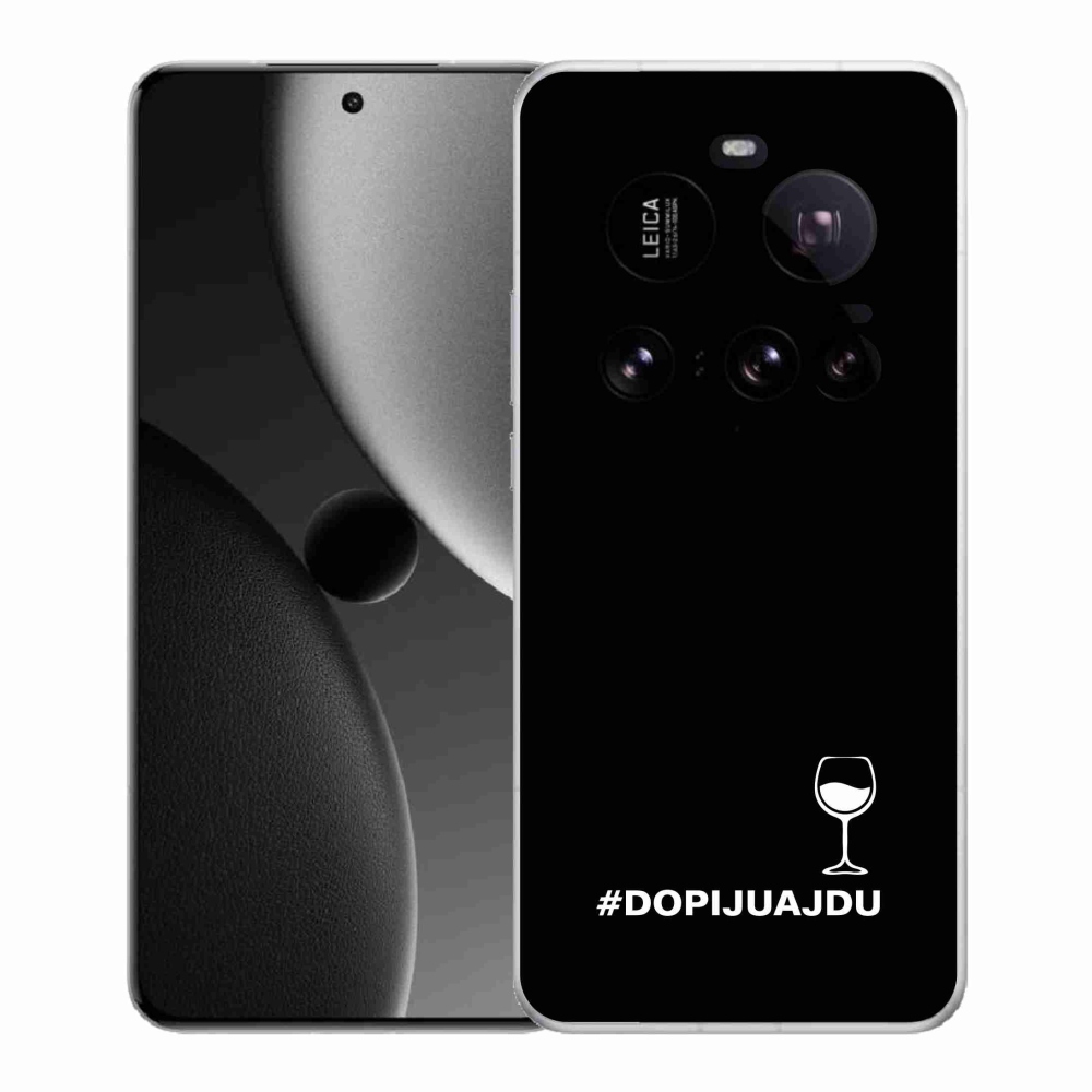 Gél borítás mmCase a Xiaomi 15 Ultra számára - bor motívum fekete háttérrel