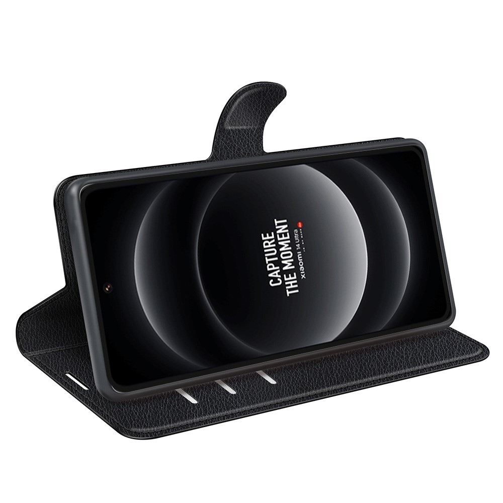 Litchi könyvtáska Xiaomi 14 Ultra - fekete