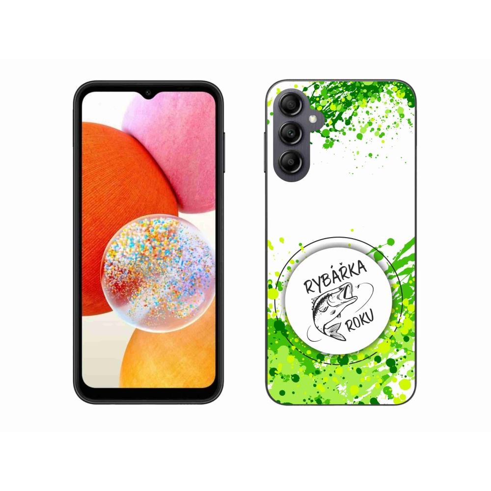 Gél borítás mmCase Samsung Galaxy A14 4G/5G - az év halászának fehér háttere