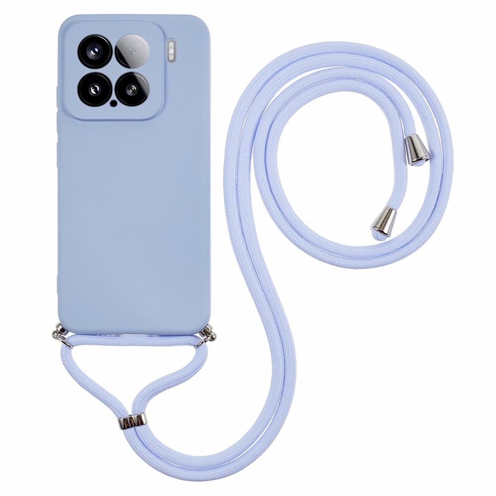 Bélés zselés tok zsinórral Xiaomi 15 - világos lila
