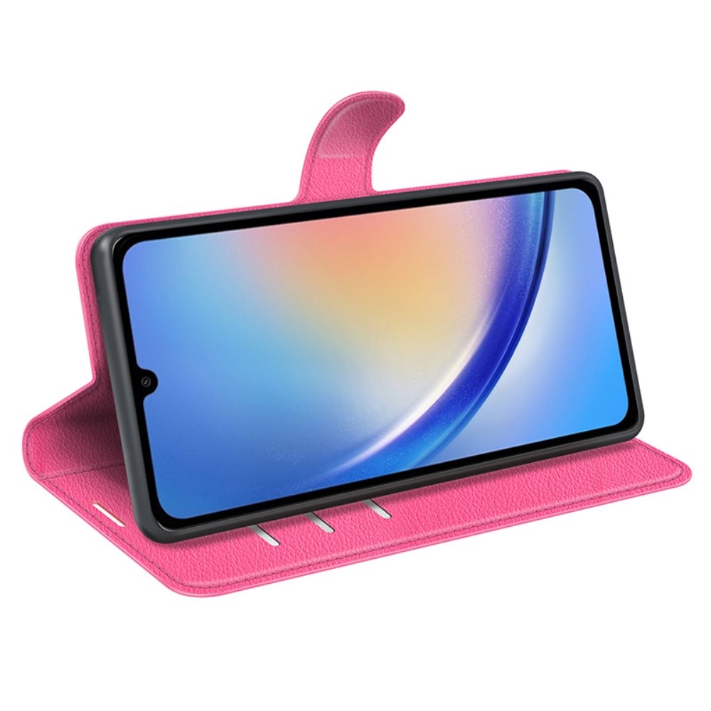 Litchi könyv tok Samsung Galaxy A35 5G - rózsaszínű