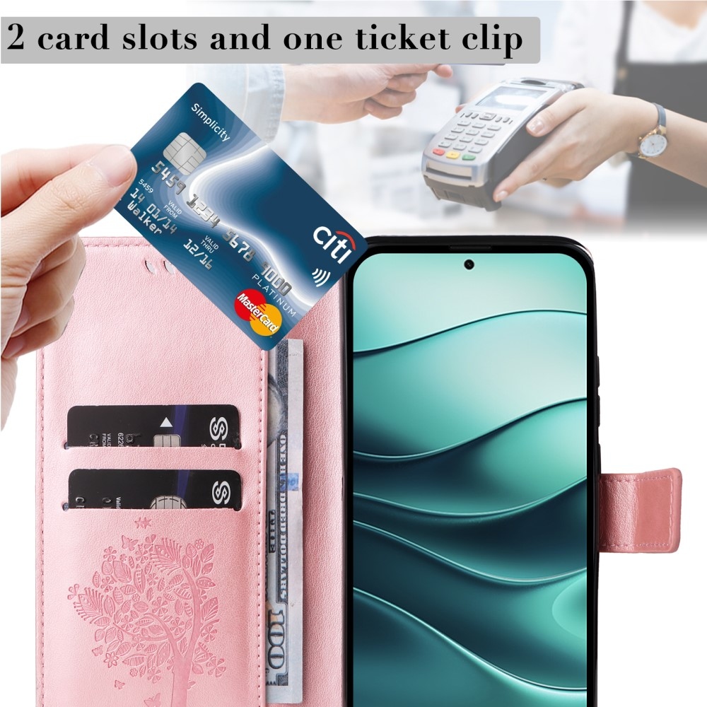 Fák könyve tok Xiaomi Redmi Note 14 5G - rózsaarany