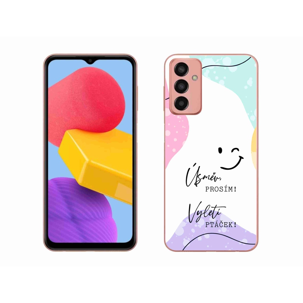 Gél borító mmCase Samsung Galaxy M13 készülékhez - vicces szöveg 4 fehér háttérrel