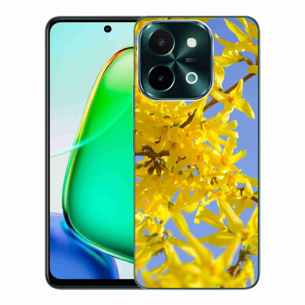 Gél védőhuzat mmCase a Vivo Y28-hoz - sárga virágok