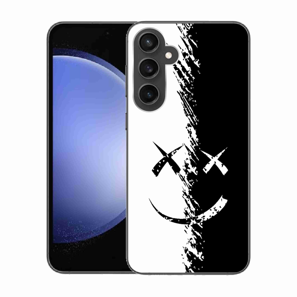 Zselés borítás mmCase Samsung Galaxy S23 FE készülékhez - fekete-fehér smiley